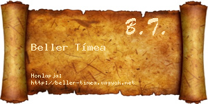 Beller Tímea névjegykártya