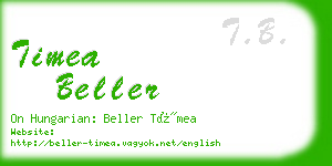 timea beller business card